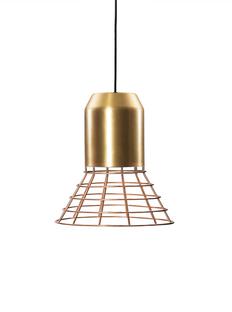 Bell Light Pendant Lamp Messing|Metallkorb verkupfert, H 16 x ø 29 cm