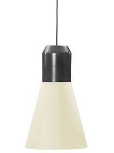 Bell Light Pendant Lamp Metall grau lackiert|Stoff weiß, H 35 x ø 32 cm