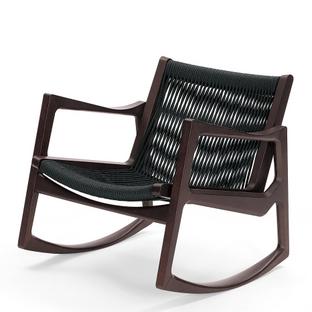 Euvira Rocking Chair Eiche braun gebeizt|schwarz