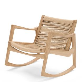 Euvira Rocking Chair Eiche natur|hanffarben