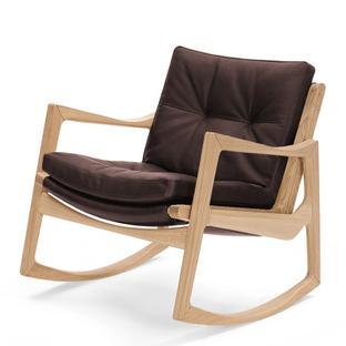 Euvira Rocking Chair Soft Eiche natur|Leder Classic chocolate