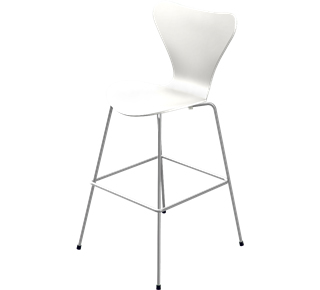 Serie 7 Barhocker 3187/3197 76 cm|Lack|White