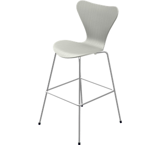 Serie 7 Barhocker 3187/3197 76 cm|Gefärbte Esche|Nine grey