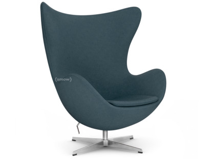 Egg Chair Divina|Divina 181 - Charcoal|Satingebürstetes Aluminium|Ohne Fußhocker