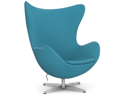 Egg Chair Divina|Divina 893 - Coral green|Satingebürstetes Aluminium|Ohne Fußhocker