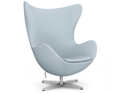 Egg Chair Divina|Divina 171 - Light grey|Satingebürstetes Aluminium|Ohne Fußhocker