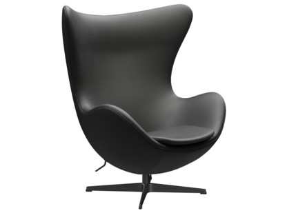 Egg Chair Leder Essential|Black|Black|Ohne Fußhocker