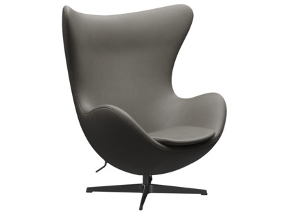 Egg Chair Leder Essential|Lava|Black|Ohne Fußhocker