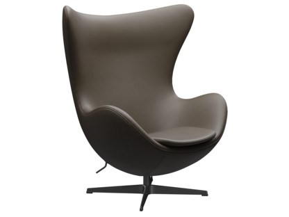 Egg Chair Leder Essential|Stone|Black|Ohne Fußhocker