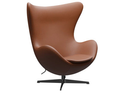 Egg Chair Leder Essential|Walnut|Black|Ohne Fußhocker