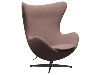 Egg Chair Re-wool|648 - Pale rose/natural|Black|Ohne Fußhocker