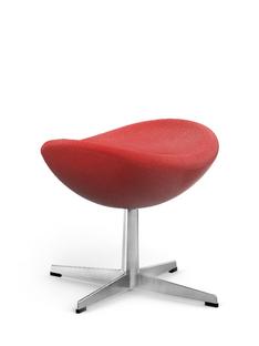 Egg Footstool Hallingdal 65|674 - Red|Satingebürstetes Aluminium