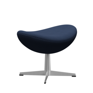 Egg Footstool Christianshavn|Christianshavn 1155 - Dark blue|Satingebürstetes Aluminium