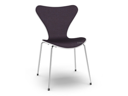 Serie 7 Stuhl mit Frontpolster Gefärbte Esche|White|Remix  692 - Aubergine|Chrome