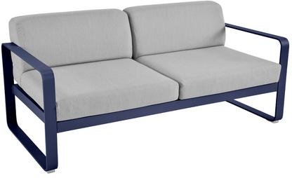 Bellevie 2-Sitzer-Sofa Flanellgrau|Abyssblau