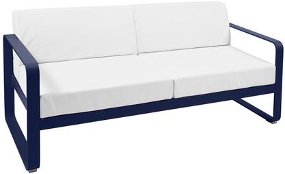 Bellevie 2-Sitzer-Sofa Grauweiß|Abyssblau