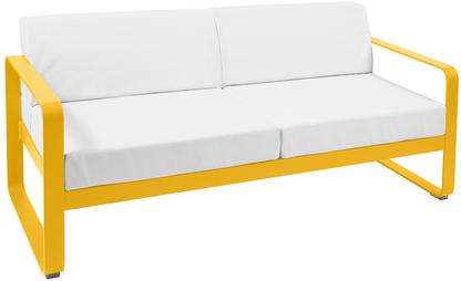 Bellevie 2-Sitzer-Sofa Grauweiß|Honig