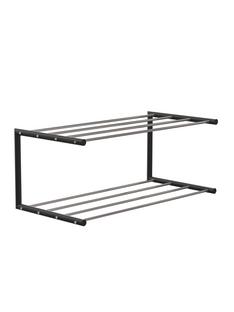 Nova Schuhablage B 61,9 x T 30 cm|Edelstahl poliert / schwarz matt