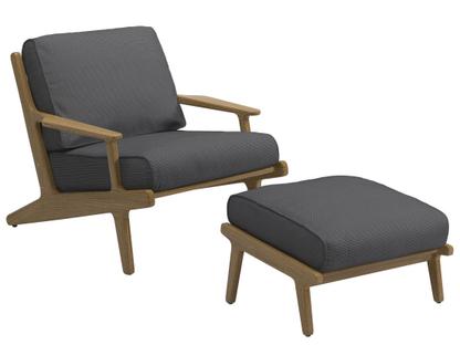 Bay Lounge Sessel Anthrazit|Mit Ottoman