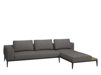 Grid Lounge Sofa Armlehne links|Granit|Mit Schutzhülle