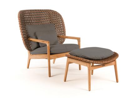 Kay Highback Lounge Chair Brindle|Fife Platinum|Mit Ottoman