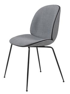 Beetle Dining Chair mit Polsterung Mittelgrau / Mattschwarz