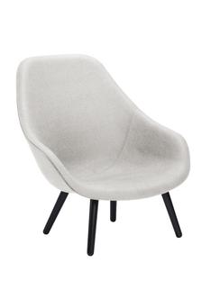 About A Lounge Chair High AAL 92 Divina Melange 120 - hellgrau|Eiche schwarz lackiert|Ohne Sitzkissen