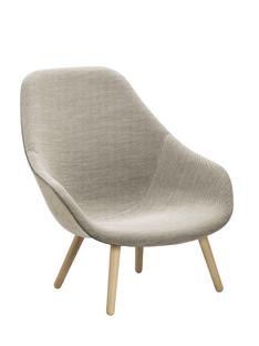 About A Lounge Chair High AAL 92 Hallingdal - warmgrau|Eiche lackiert|Ohne Sitzkissen
