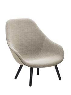 About A Lounge Chair High AAL 92 Hallingdal - warmgrau|Eiche schwarz lackiert|Ohne Sitzkissen