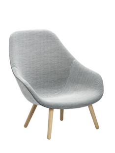 About A Lounge Chair High AAL 92 Hallingdal - hellgrau|Eiche lackiert|Ohne Sitzkissen