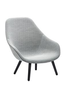 About A Lounge Chair High AAL 92 Hallingdal - hellgrau|Eiche schwarz lackiert|Ohne Sitzkissen