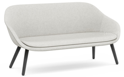 About A Lounge Sofa for Comwell Divina Melange 120 - hellgrau|Eiche schwarz lackiert