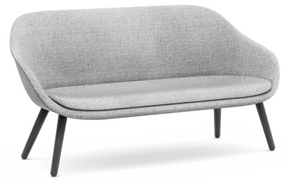 About A Lounge Sofa for Comwell Hallingdal - hellgrau|Eiche schwarz lackiert