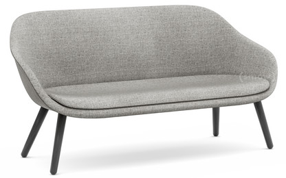 About A Lounge Sofa for Comwell Hallingdal - warmgrau|Eiche schwarz lackiert