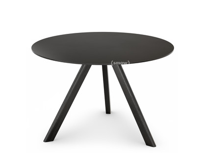 Copenhague Round Table CPH20 Ø 120 x H 74|Eiche schwarz lackiert|Linoleum schwarz