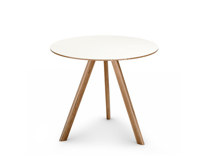 Copenhague Round Table CPH20 Ø 90 x H 74|Eiche lackiert|Linoleum off-white