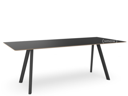 Copenhague Table CPH30 L 200 x B 90 x H 74|Eiche schwarz lackiert|Linoleum schwarz