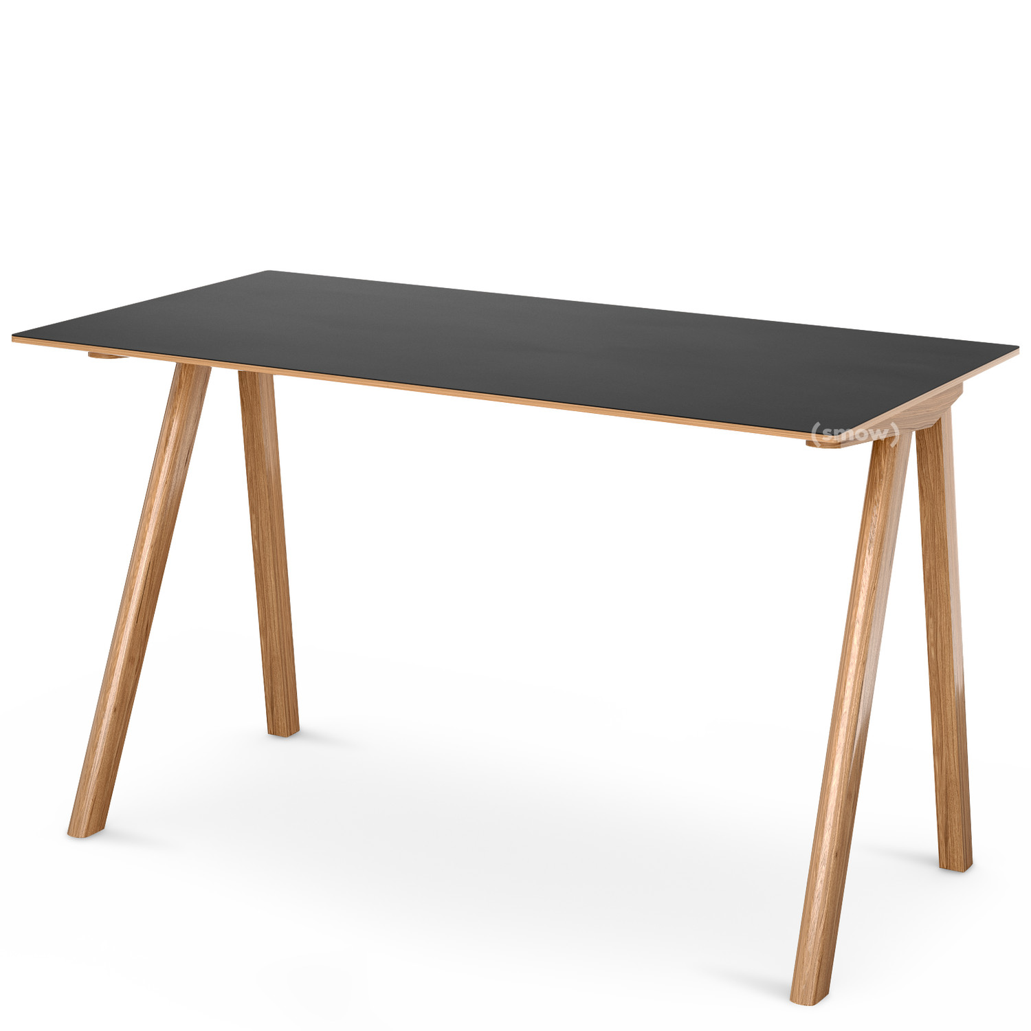 Copenhague Desk CPH90 Eiche lackiert Linoleum schwarz Hay Schreibtische Designermobel von smow