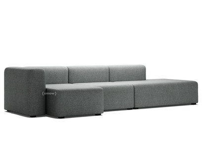 Mags Sofa mit Récamière Armlehne links|Hallingdal - schwarz/weiß