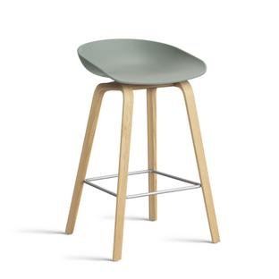 About A Stool AAS 32 Küchenvariante: Sitzhöhe 64 cm|Eiche lackiert|Fall green 2.0