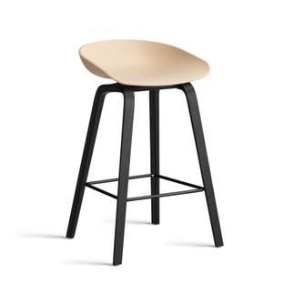 About A Stool AAS 32 Küchenvariante: Sitzhöhe 64 cm|Eiche schwarz lackiert|Pale peach 2.0