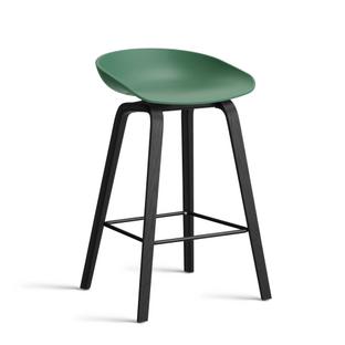 About A Stool AAS 32 Küchenvariante: Sitzhöhe 64 cm|Eiche schwarz lackiert|Teal green 2.0