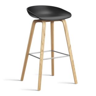 About A Stool AAS 32 Barvariante: Sitzhöhe 74 cm|Eiche lackiert|Black 2.0