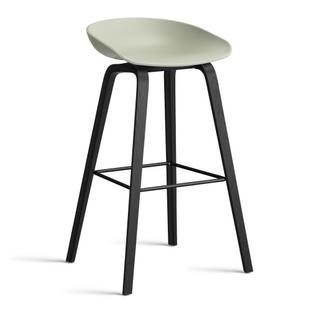 About A Stool AAS 32 Barvariante: Sitzhöhe 74 cm|Eiche schwarz lackiert|Pastel green 2.0