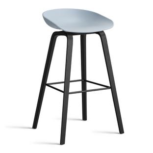 About A Stool AAS 32 Barvariante: Sitzhöhe 74 cm|Eiche schwarz lackiert|Slate blue 2.0