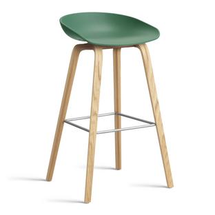 About A Stool AAS 32 Barvariante: Sitzhöhe 74 cm|Eiche lackiert|Teal green 2.0