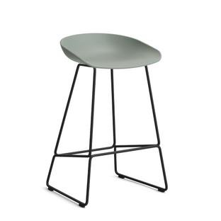 About A Stool AAS 38 Küchenvariante: Sitzhöhe 64 cm|Stahl pulverbeschichtet schwarz|Fall green 2.0