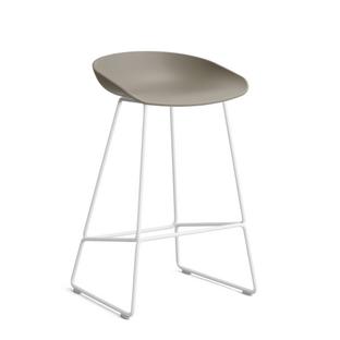 About A Stool AAS 38 Küchenvariante: Sitzhöhe 64 cm|Stahl pulverbeschichtet weiß|Khaki 2.0