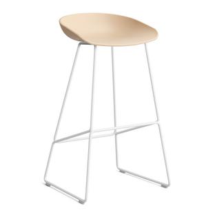 About A Stool AAS 38 Barvariante: Sitzhöhe 74 cm|Stahl pulverbeschichtet weiß|Pale peach 2.0