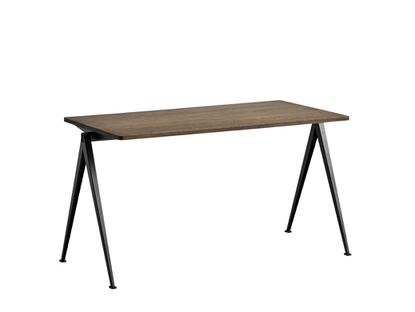 Pyramid Table 01 L 140 x B 65 x H 74 cm|Eiche geräuchert|Stahl pulverbeschichtet schwarz